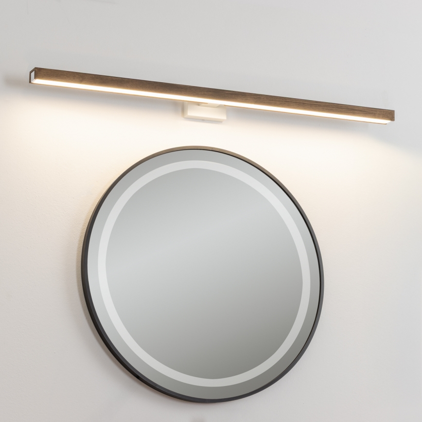 Brilagi - LED Vannas istabas spoguļa apgaismojums WOODY MIRROR LED/15W/230V 90 cm IP44 ozols rieksts/balta