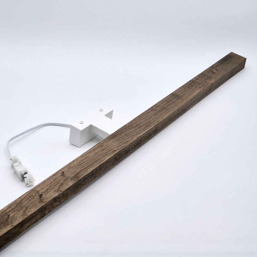 Brilagi - LED Vannas istabas spoguļa apgaismojums WOODY MIRROR LED/15W/230V 90 cm IP44 ozols rieksts/balta