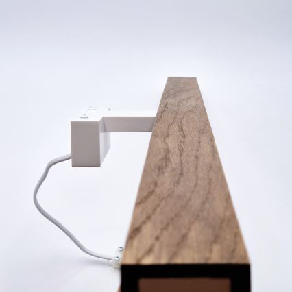 Brilagi - LED Vannas istabas spoguļa apgaismojums WOODY MIRROR LED/15W/230V 90 cm IP44 ozols ķirsis/balta