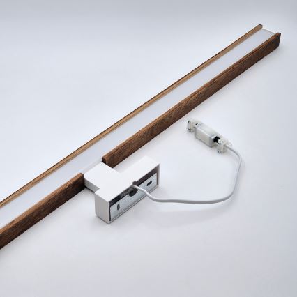 Brilagi - LED Vannas istabas spoguļa apgaismojums WOODY MIRROR LED/15W/230V 90 cm IP44 ozols ķirsis/balta