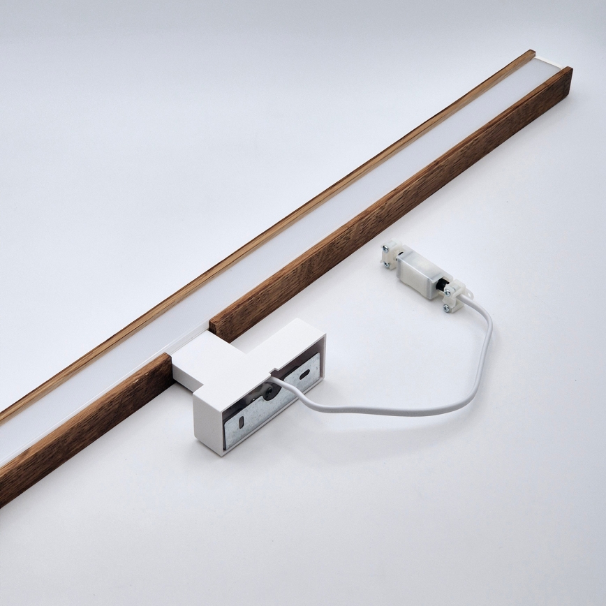 Brilagi - LED Vannas istabas spoguļa apgaismojums WOODY MIRROR LED/15W/230V 90 cm IP44 ozols ķirsis/balta