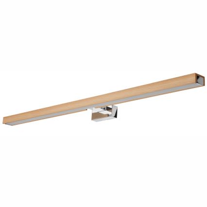 Brilagi - LED Vannas istabas spoguļa apgaismojums WOODY MIRROR LED/15W/230V 90 cm IP44 ozols/spīdīgi hromēts