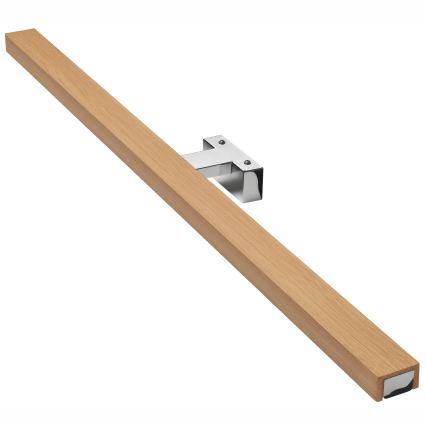 Brilagi - LED Vannas istabas spoguļa apgaismojums WOODY MIRROR LED/15W/230V 90 cm IP44 ozols/spīdīgi hromēts