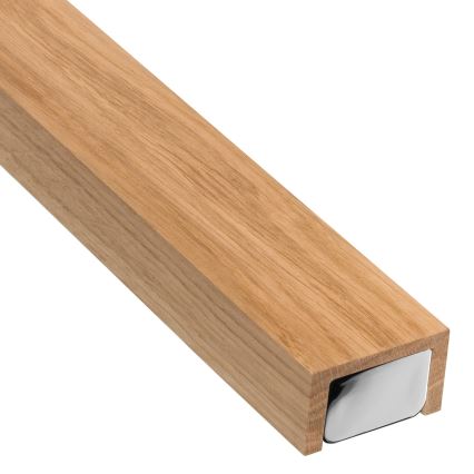 Brilagi - LED Vannas istabas spoguļa apgaismojums WOODY MIRROR LED/15W/230V 90 cm IP44 ozols/spīdīgi hromēts