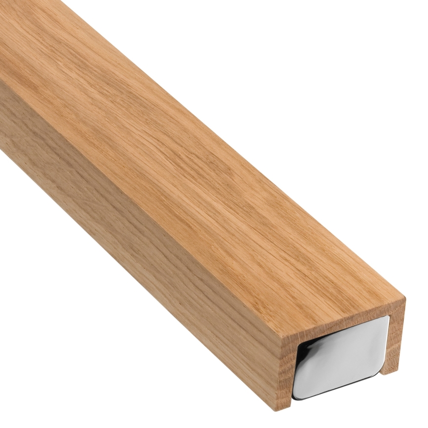 Brilagi - LED Vannas istabas spoguļa apgaismojums WOODY MIRROR LED/15W/230V 90 cm IP44 ozols/spīdīgi hromēts