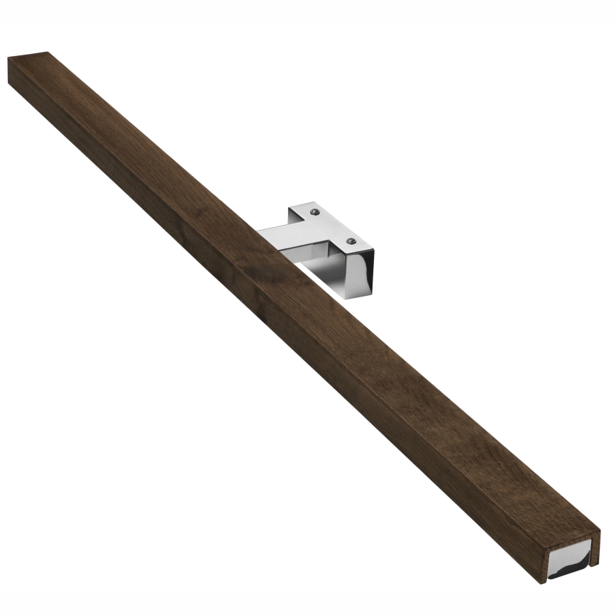 Brilagi - LED Vannas istabas spoguļa apgaismojums WOODY MIRROR LED/15W/230V 90 cm IP44 ozols rieksts/spīdīgi hromēts