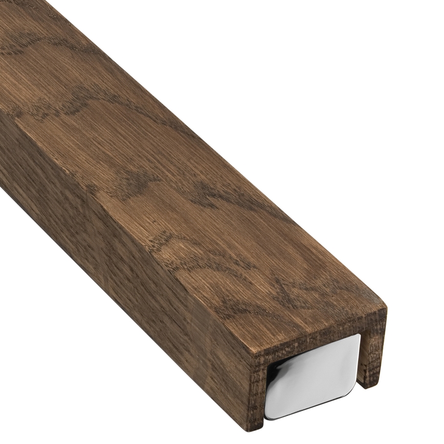 Brilagi - LED Vannas istabas spoguļa apgaismojums WOODY MIRROR LED/15W/230V 90 cm IP44 ozols rieksts/spīdīgi hromēts