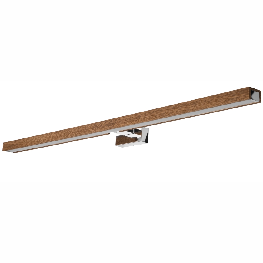Brilagi - LED Vannas istabas spoguļa apgaismojums WOODY MIRROR LED/15W/230V 90 cm IP44 ozols ķirsis/spīdīgi hromēts