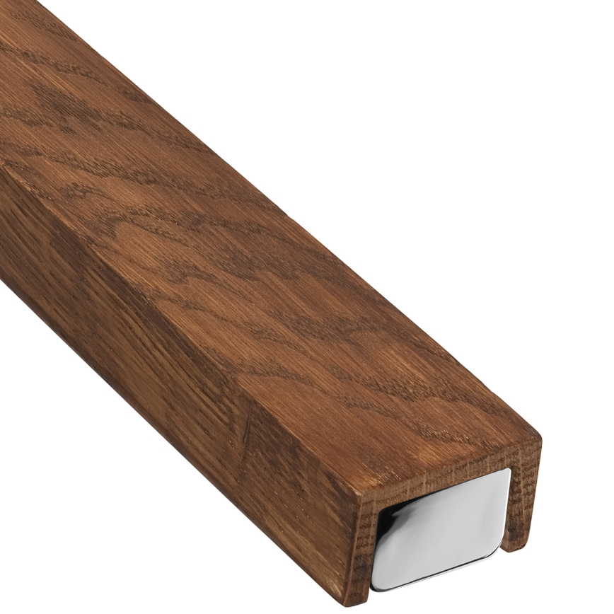 Brilagi - LED Vannas istabas spoguļa apgaismojums WOODY MIRROR LED/15W/230V 90 cm IP44 ozols ķirsis/spīdīgi hromēts