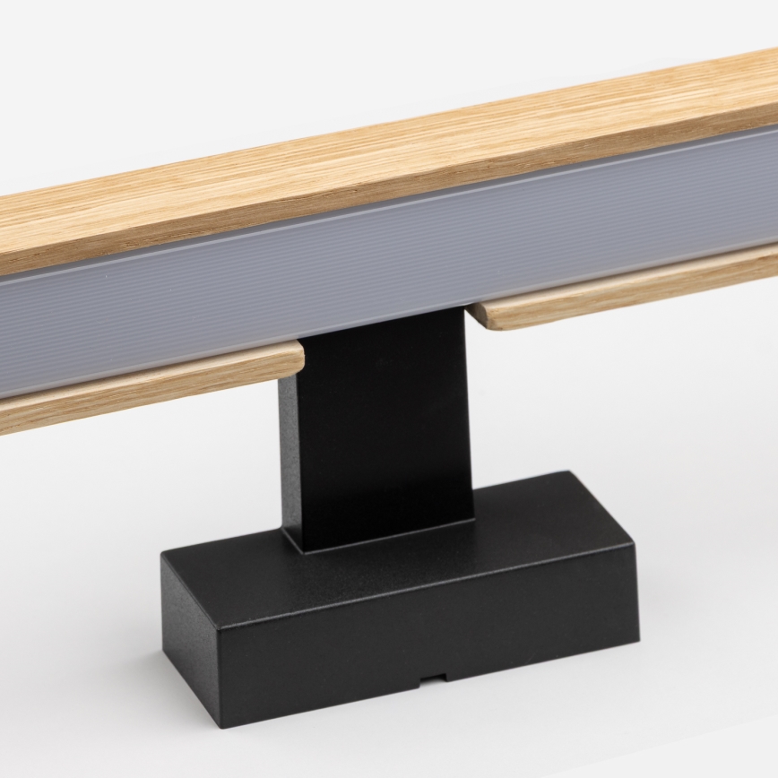 Brilagi - LED Vannas istabas spoguļa apgaismojums WOODY MIRROR LED/15W/230V 90 cm IP44 ozols/melna