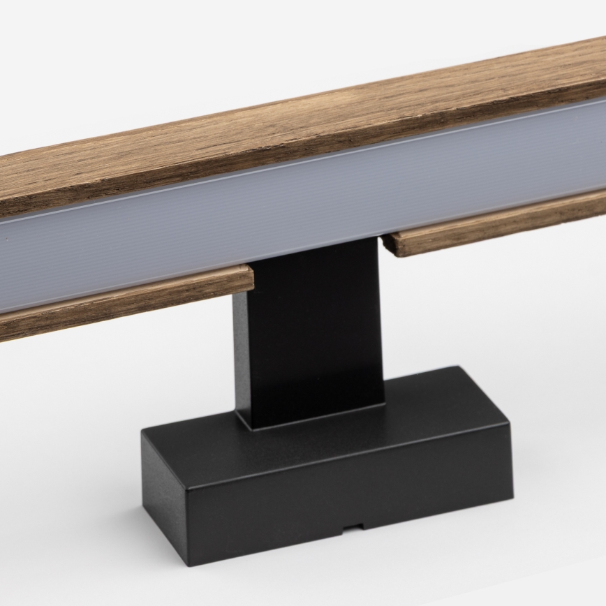 Brilagi - LED Vannas istabas spoguļa apgaismojums WOODY MIRROR LED/15W/230V 90 cm IP44 ozols rieksts/melna