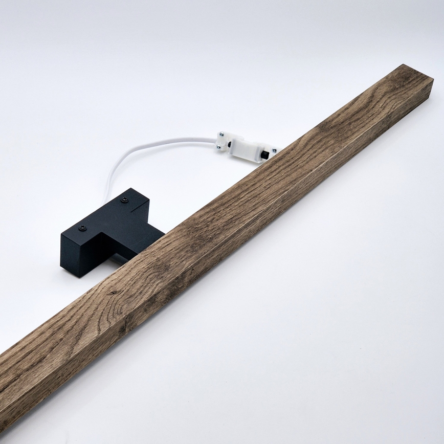Brilagi - LED Vannas istabas spoguļa apgaismojums WOODY MIRROR LED/15W/230V 90 cm IP44 ozols rieksts/melna