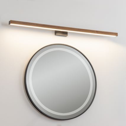 Brilagi - LED Vannas istabas spoguļa apgaismojums WOODY MIRROR LED/15W/230V 90 cm IP44 ozols ķirsis/melna