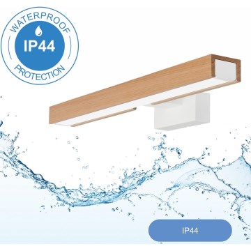 Brilagi - LED Vannas istabas spoguļa apgaismojums WOODY MIRROR LED/8W/230V 40 cm IP44 ozols/balta