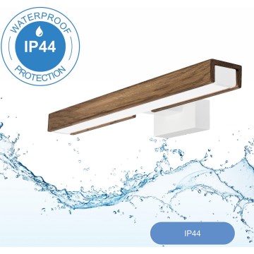 Brilagi - LED Vannas istabas spoguļa apgaismojums WOODY MIRROR LED/8W/230V 40 cm IP44 ozols rieksts/balta