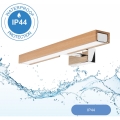 Brilagi - LED Vannas istabas spoguļa apgaismojums WOODY MIRROR LED/8W/230V 40 cm IP44 ozols/spīdīgi hromēts