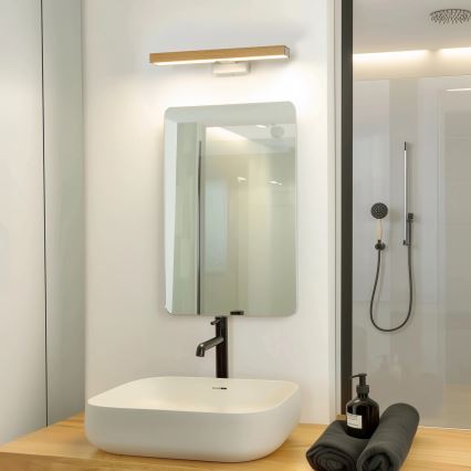Brilagi - LED Vannas istabas spoguļa apgaismojums WOODY MIRROR LED/8W/230V 40 cm IP44 ozols/balta
