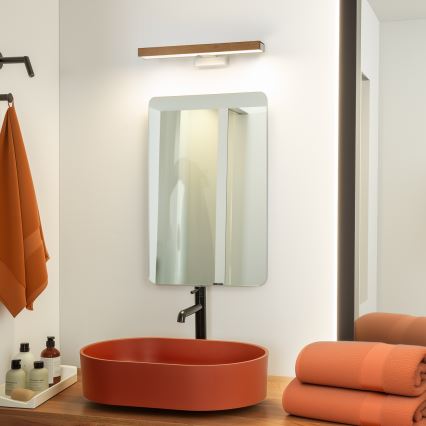 Brilagi - LED Vannas istabas spoguļa apgaismojums WOODY MIRROR LED/8W/230V 40 cm IP44 ozols ķirsis/balta