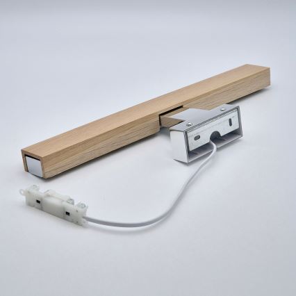 Brilagi - LED Vannas istabas spoguļa apgaismojums WOODY MIRROR LED/8W/230V 40 cm IP44 ozols/spīdīgi hromēts