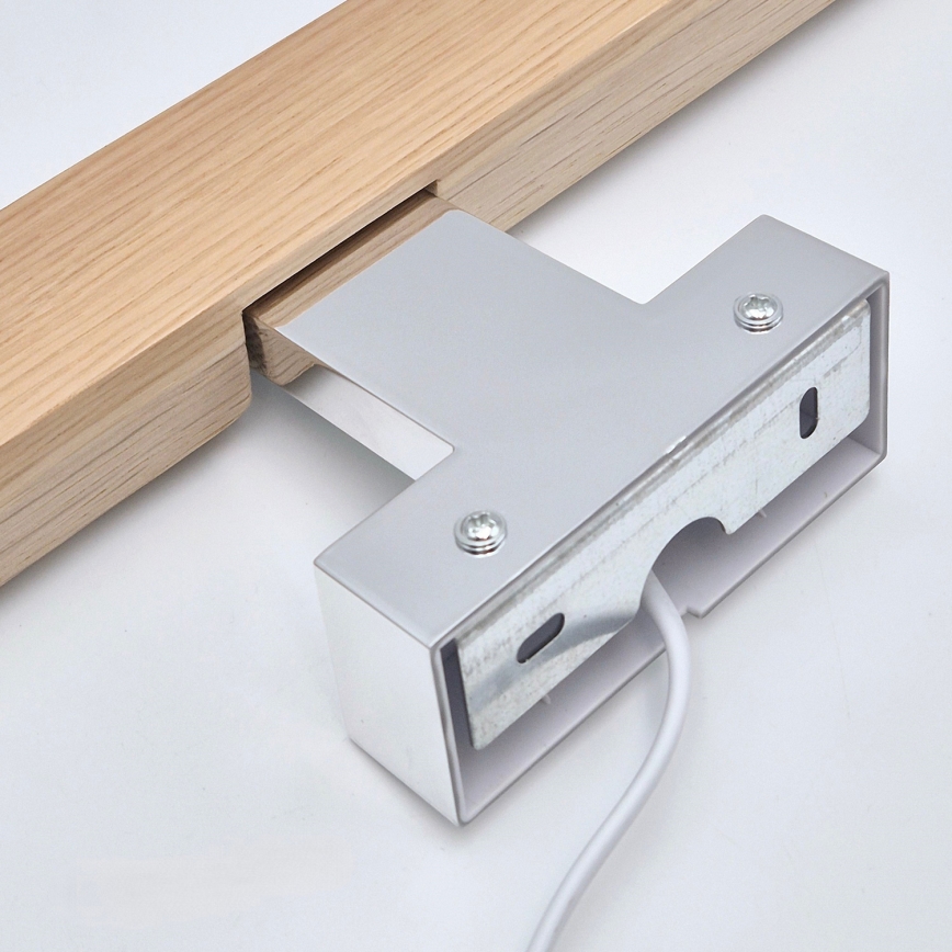 Brilagi - LED Vannas istabas spoguļa apgaismojums WOODY MIRROR LED/8W/230V 40 cm IP44 ozols/spīdīgi hromēts