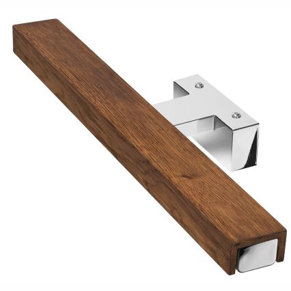 Brilagi - LED Vannas istabas spoguļa apgaismojums WOODY MIRROR LED/8W/230V 40 cm IP44 ozols ķirsis/spīdīgi hromēts