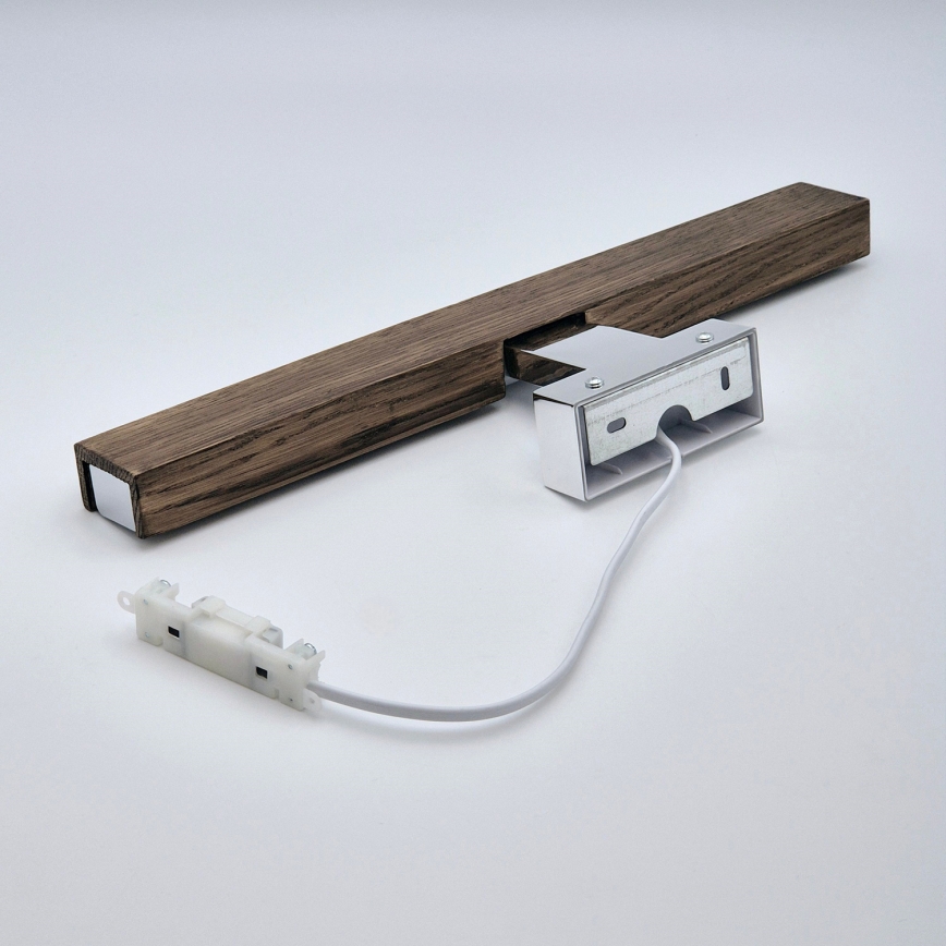 Brilagi - LED Vannas istabas spoguļa apgaismojums WOODY MIRROR LED/8W/230V 40 cm IP44 ozols rieksts/spīdīgi hromēts