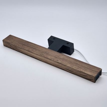 Brilagi - LED Vannas istabas spoguļa apgaismojums WOODY MIRROR LED/8W/230V 40 cm IP44 ozols rieksts/melna