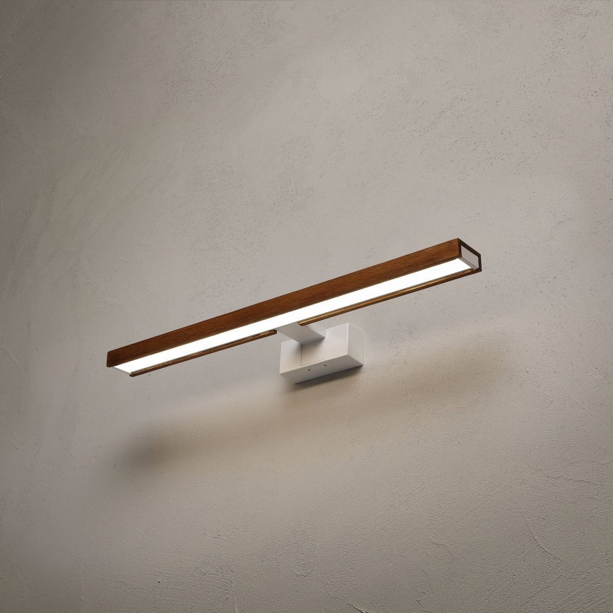 Brilagi - LED vannas istabas spoguļa apgaismojums 3in1 WOODY MIRROR LED/12W/230V 60 cm IP44 balts/ozols-ķirsis