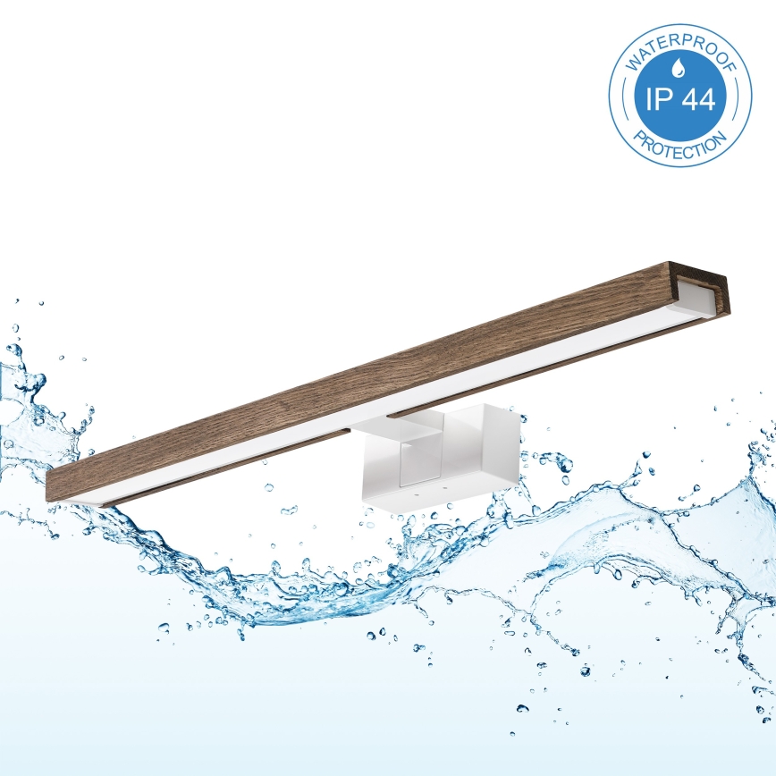 BRILAGI - LED vannas istabas spoguļa apgaismojums 3v1 WOODY MIRROR 3v1 LED/12W/230V 60 cm IP44 balta/ozols valrieksts