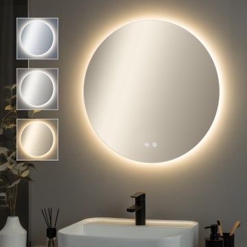 Brilagi - LED vannas istabas spogulis ar apsildi DEMI PRO LED/20W/230V Ø 60 cm IP44 CRI 90 dimējams + CCT