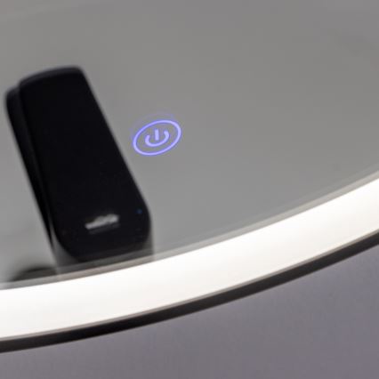 Brilagi - LED vannas istabas spogulis ASTI LED/19W/230V Ø 60 cm melns IP44 CRI 90 aptumšojams + CCT