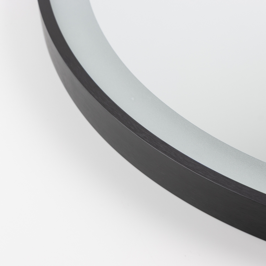 Brilagi - LED vannas istabas spogulis ASTI LED/19W/230V Ø 60 cm melns IP44 CRI 90 aptumšojams + CCT