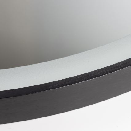 Brilagi - LED vannas istabas spogulis ASTI LED/19W/230V Ø 60 cm melns IP44 CRI 90 aptumšojams + CCT