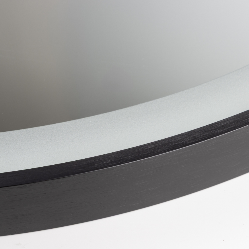 Brilagi - LED vannas istabas spogulis ASTI LED/19W/230V Ø 60 cm melns IP44 CRI 90 aptumšojams + CCT