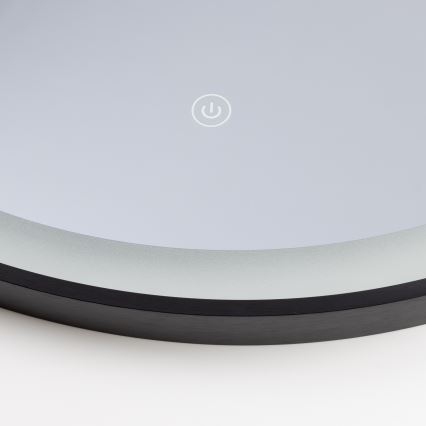 Brilagi - LED vannas istabas spogulis ASTI LED/19W/230V Ø 60 cm melns IP44 CRI 90 aptumšojams + CCT