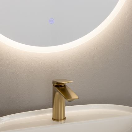 Brilagi - LED vannas istabas spogulis BERNATE LED/19W/230V pr. 60 cm sudraba krāsā IP44 CRI 90 aptumšojams + CCT