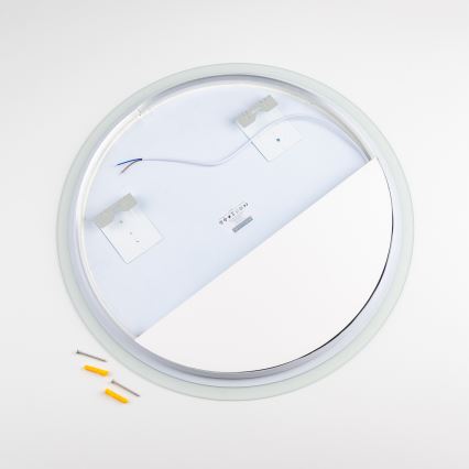 Brilagi - LED vannas istabas spogulis BERNATE LED/19W/230V pr. 60 cm sudraba krāsā IP44 CRI 90 aptumšojams + CCT