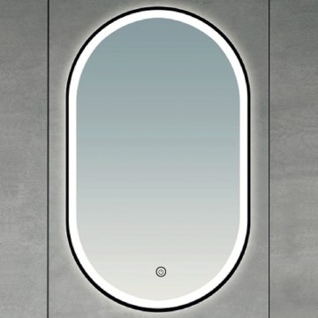 Brilagi - LED vannas istabas spogulis CANZO LED/25W/230V 50x80 cm melns IP44 CRI 90 dimējams + CCT