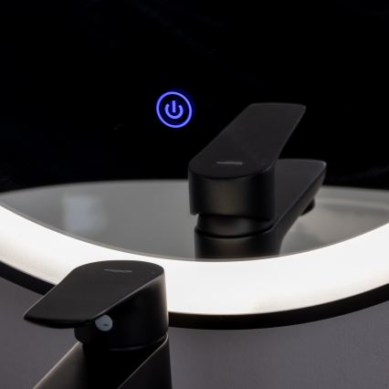 Brilagi - LED vannas istabas spogulis CANZO LED/25W/230V 50x80 cm melns IP44 CRI 90 dimējams + CCT