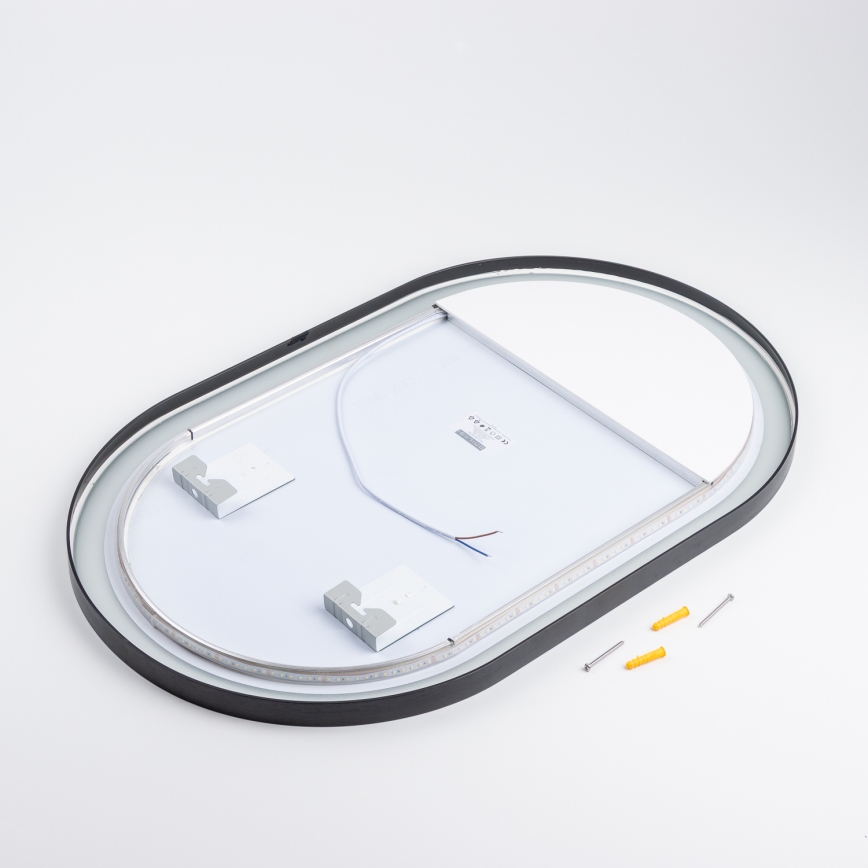 Brilagi - LED vannas istabas spogulis CANZO LED/25W/230V 50x80 cm melns IP44 CRI 90 dimējams + CCT