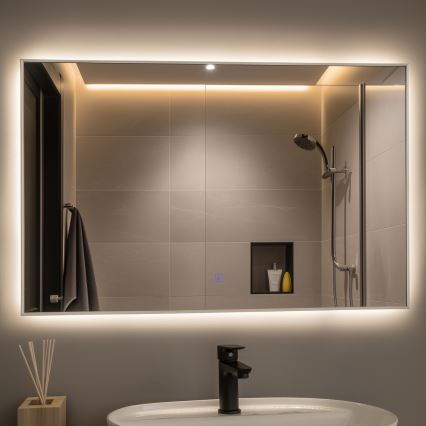 Brilagi - LED vannas istabas spogulis DESIO LED/30W/230V 60x90 cm sudraba IP44 CRI 90 aptumšojams + CCT