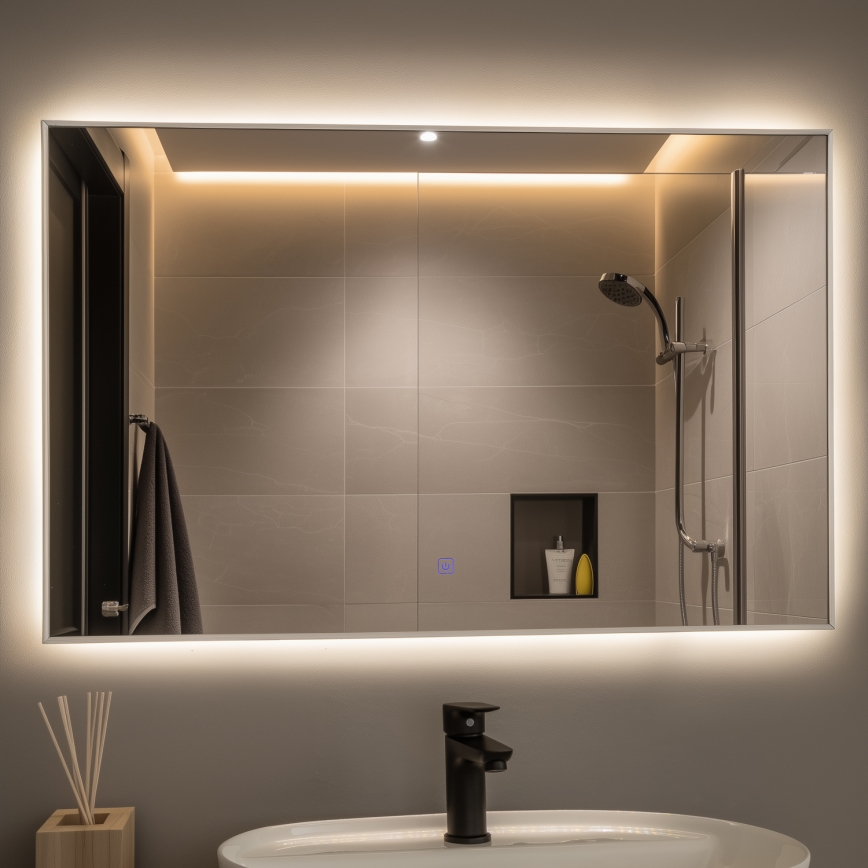 Brilagi - LED vannas istabas spogulis DESIO LED/30W/230V 60x90 cm sudraba IP44 CRI 90 aptumšojams + CCT