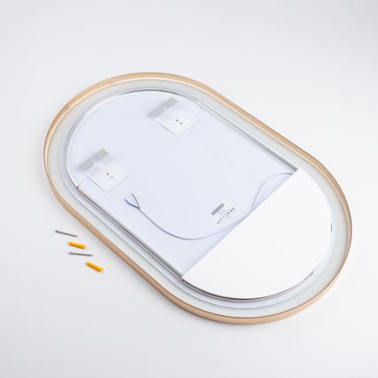 Brilagi - LED vannas istabas spogulis ERBA LED/25W/230V 50x80 cm zelta IP44 CRI 90 ar regulējamu spilgtumu + CCT