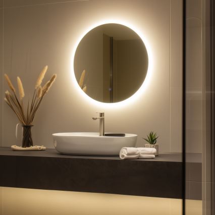 Brilagi - LED vannas istabas spogulis LUNA LED/19W/230V Ø 60 cm IP44 CRI 90 aptumšojams + CCT