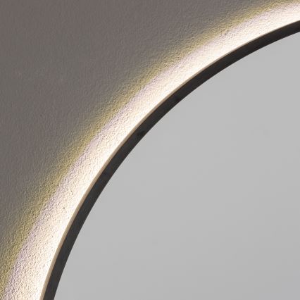 Brilagi - LED vannas istabas spogulis NOVARA LED/19W/230V Ø 60 cm melns IP44 CRI 90 ar regulējamu spilgtumu + CCT