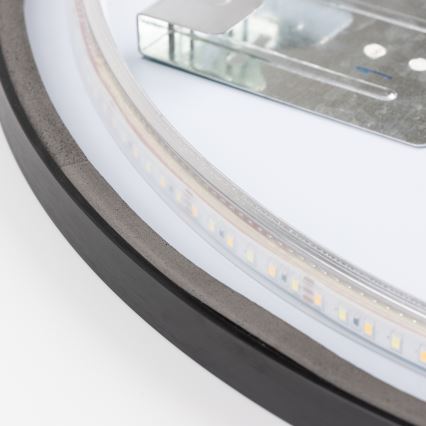 Brilagi - LED vannas istabas spogulis NOVARA LED/19W/230V Ø 60 cm melns IP44 CRI 90 ar regulējamu spilgtumu + CCT