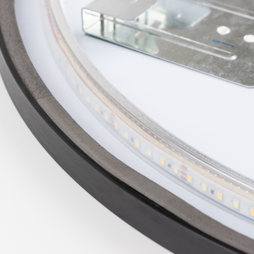 Brilagi - LED vannas istabas spogulis NOVARA LED/19W/230V Ø 60 cm melns IP44 CRI 90 ar regulējamu spilgtumu + CCT