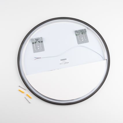 Brilagi - LED vannas istabas spogulis NOVARA LED/19W/230V Ø 60 cm melns IP44 CRI 90 ar regulējamu spilgtumu + CCT