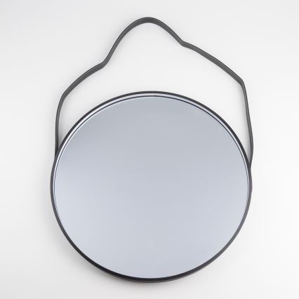 Brilagi - LED vannas istabas spogulis PALANZO LED/19W/230V Ø 60 cm melns IP44 CRI 90 ar regulējamu spilgtumu + CCT