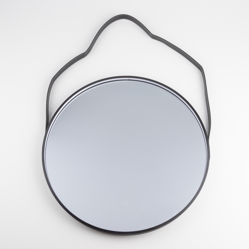 Brilagi - LED vannas istabas spogulis PALANZO LED/19W/230V Ø 60 cm melns IP44 CRI 90 ar regulējamu spilgtumu + CCT